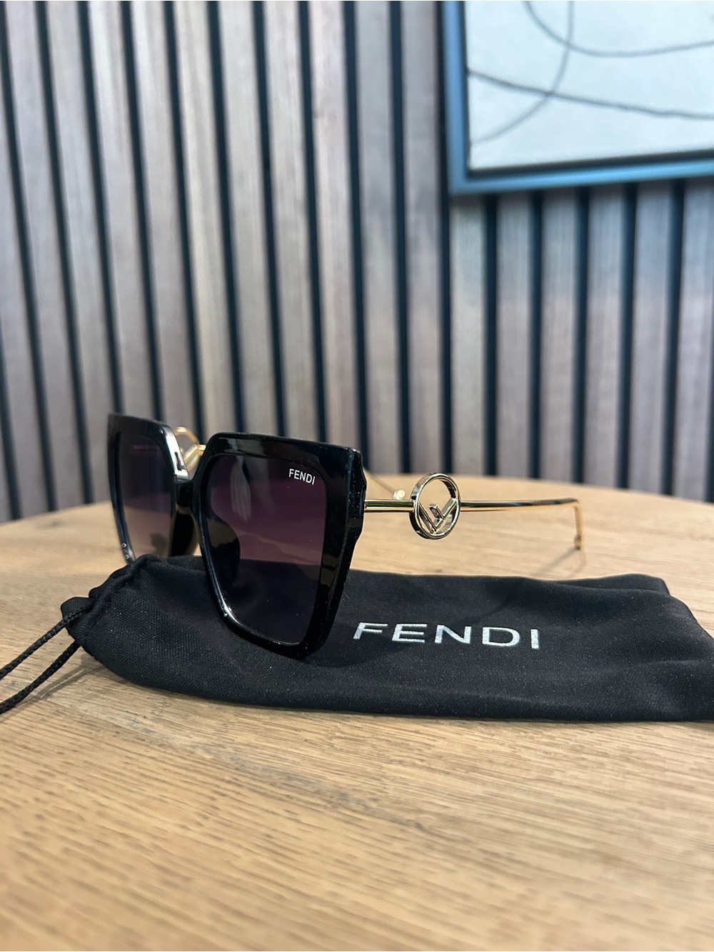 Women's Black Oversized Square Sunglasses